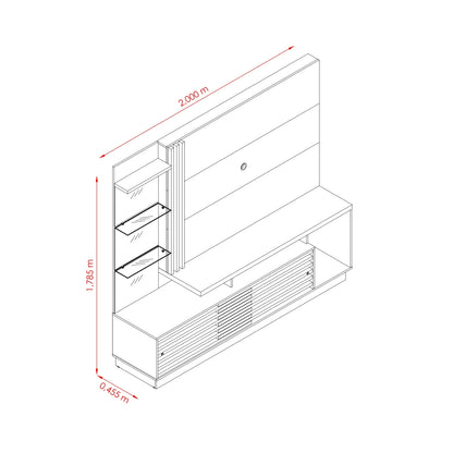 Home Theater Frizz Plus com Portas Deslizantes e Iluminação LED