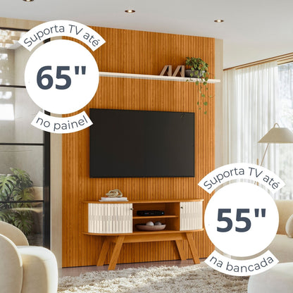 Composição New Silverstone com Painel Piso-Teto e Bancada