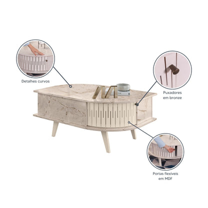 Mesa de Centro Indianápolis – Elegância e Funcionalidade