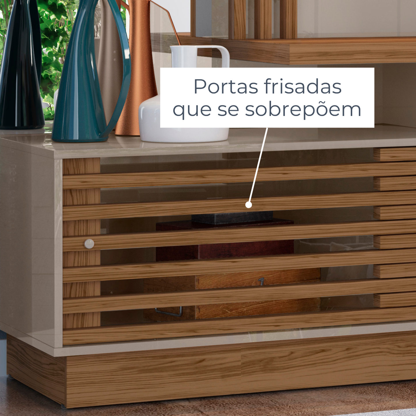 Home Theater Frizz Plus com Portas Deslizantes e Iluminação LED